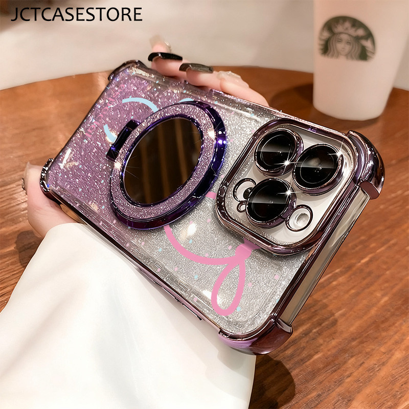 Case Oppo A18 A3S A57 A3X A12 A16S A5 2020 A15S Garskin Dengan Stand Case Oppo A17 A17K A33 Glitter 