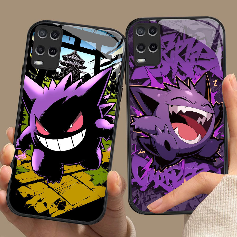SM-35 Pokemon Gengar HD Glass Casing HP Realme 2 8 8i 9 C30 C30S Narzo 50 Pro