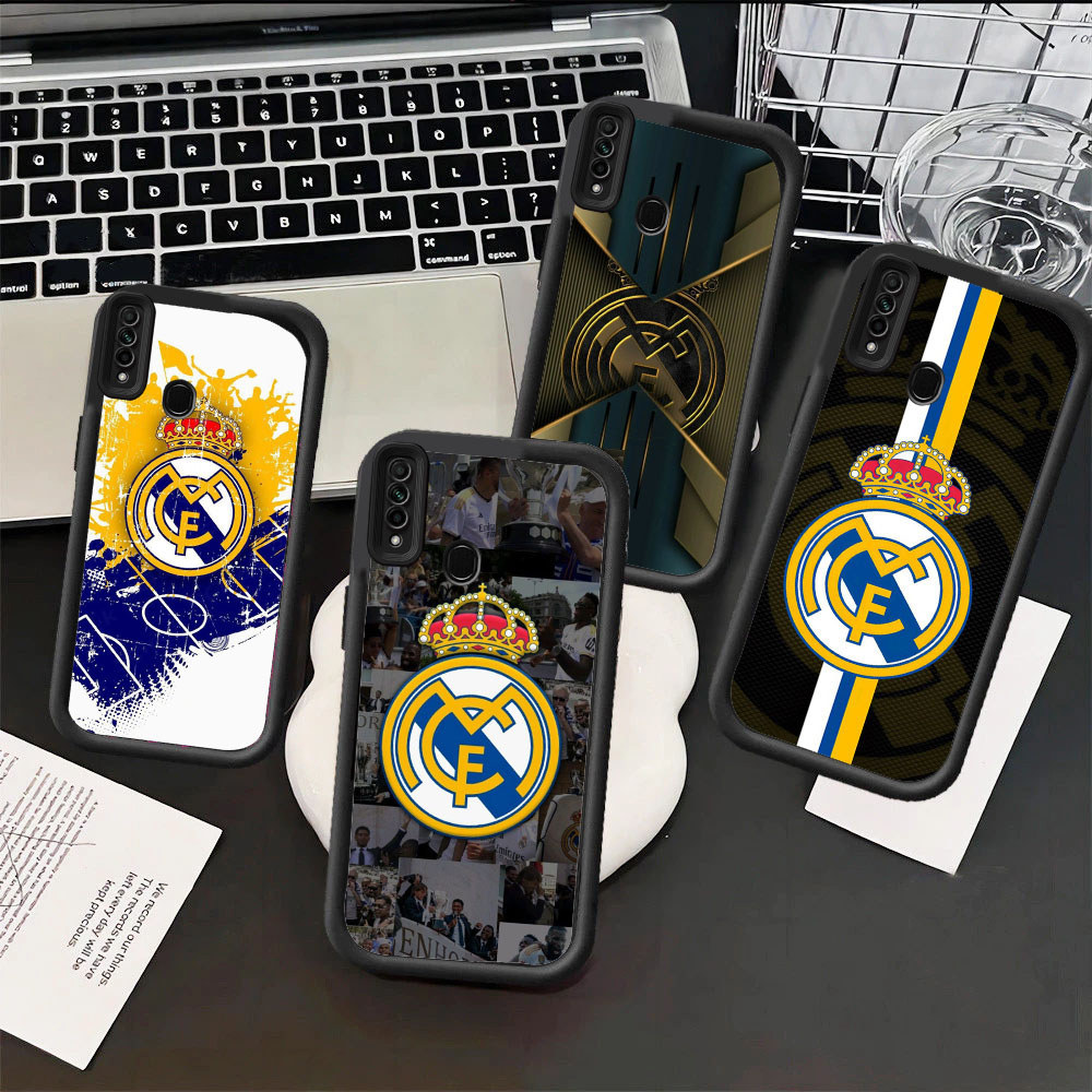 WC32 Real Madrid Casing untuk Hp Plating Realme 5i C3I C3 C20 C20A C11 C2 C2s C12 C15 C21 5s 5 2021 