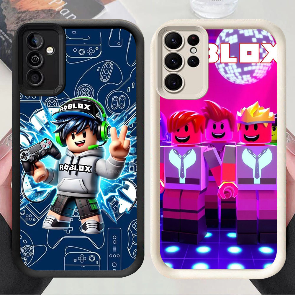 US-49 play ROBLOX Silikon lembut Casing untuk Samsung S24 S21 M15 A55 A54 FE S25 Ultra 5G 4G