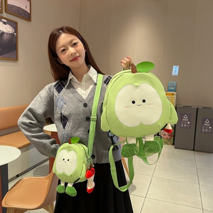 Ransel Kanvas Pesta Boneka Lucu Kartun Tas Sekolah Kelas Kapasitas Besar Siswa Wanita