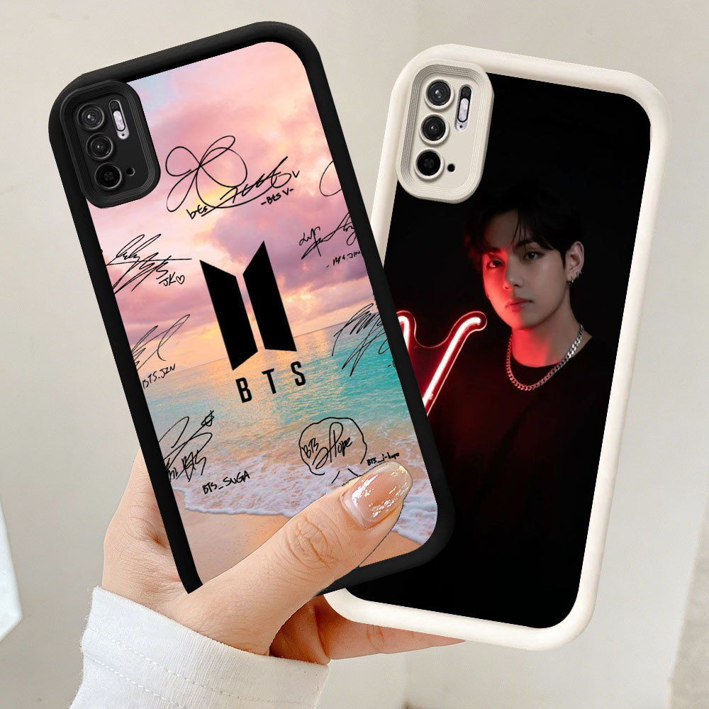 RR-5 BTS Casing ponsel tipis Xiaomi Redmi Note 10T 10s 10 Lite Pro 5G