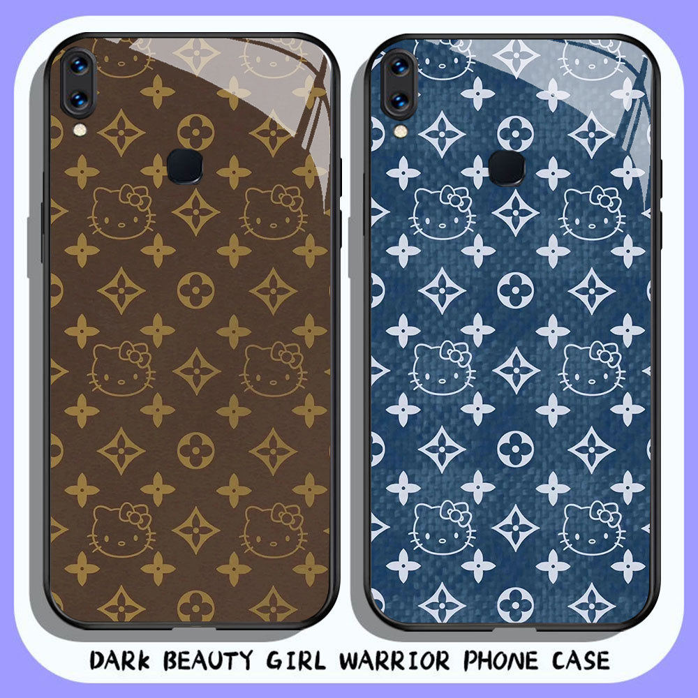 HR-95 LV Kitty Cat HD Glass Casing untuk Samsung A10S A20S M11 M21 M01S A30 M30 A21S M30S A31 A40S M