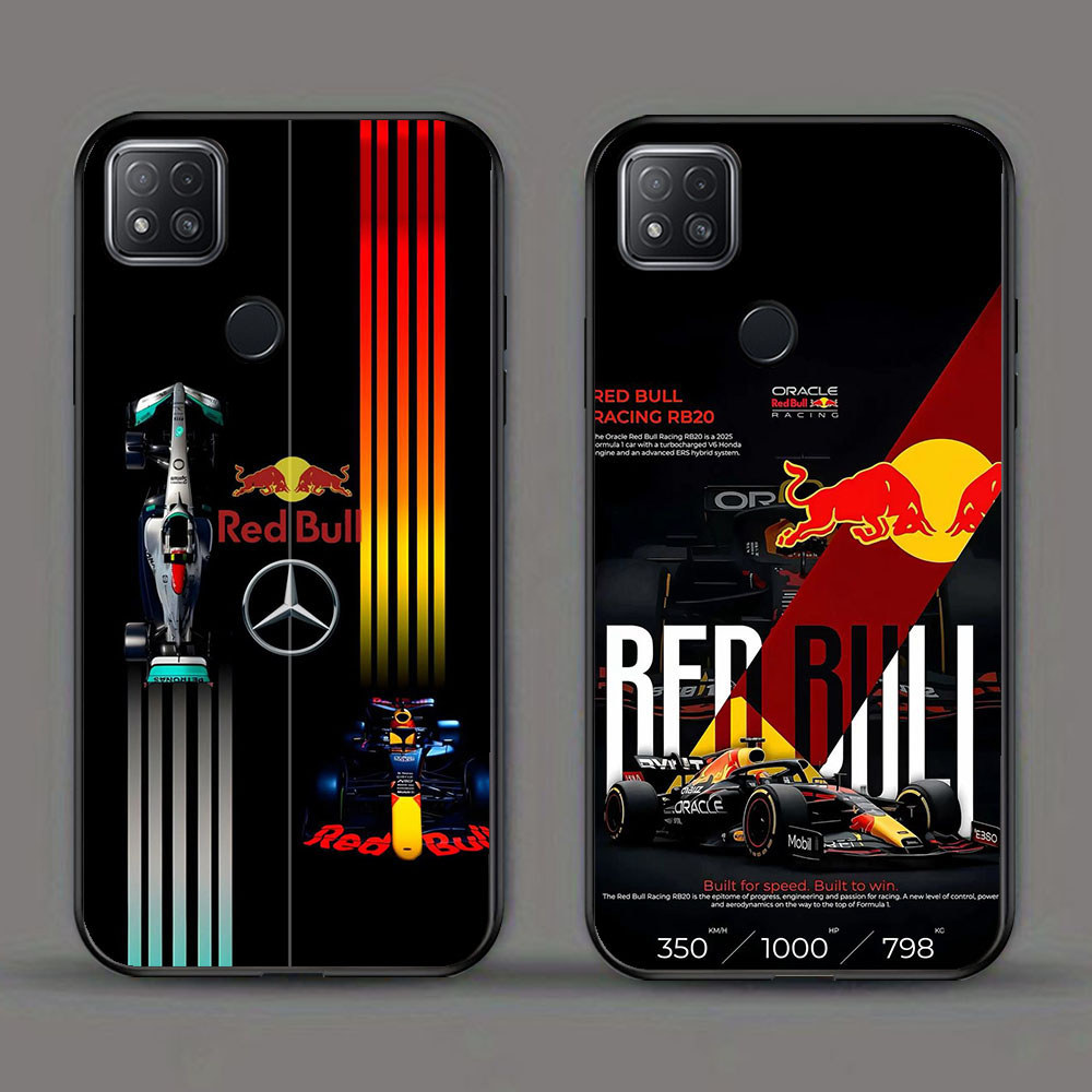 KD-84 Red Bull F1 HD Glass Casing untuk Xiaomi Redmi 9C 10C 10A 11A 9T 11 12 12C Poco M3 C3 C31 Lite