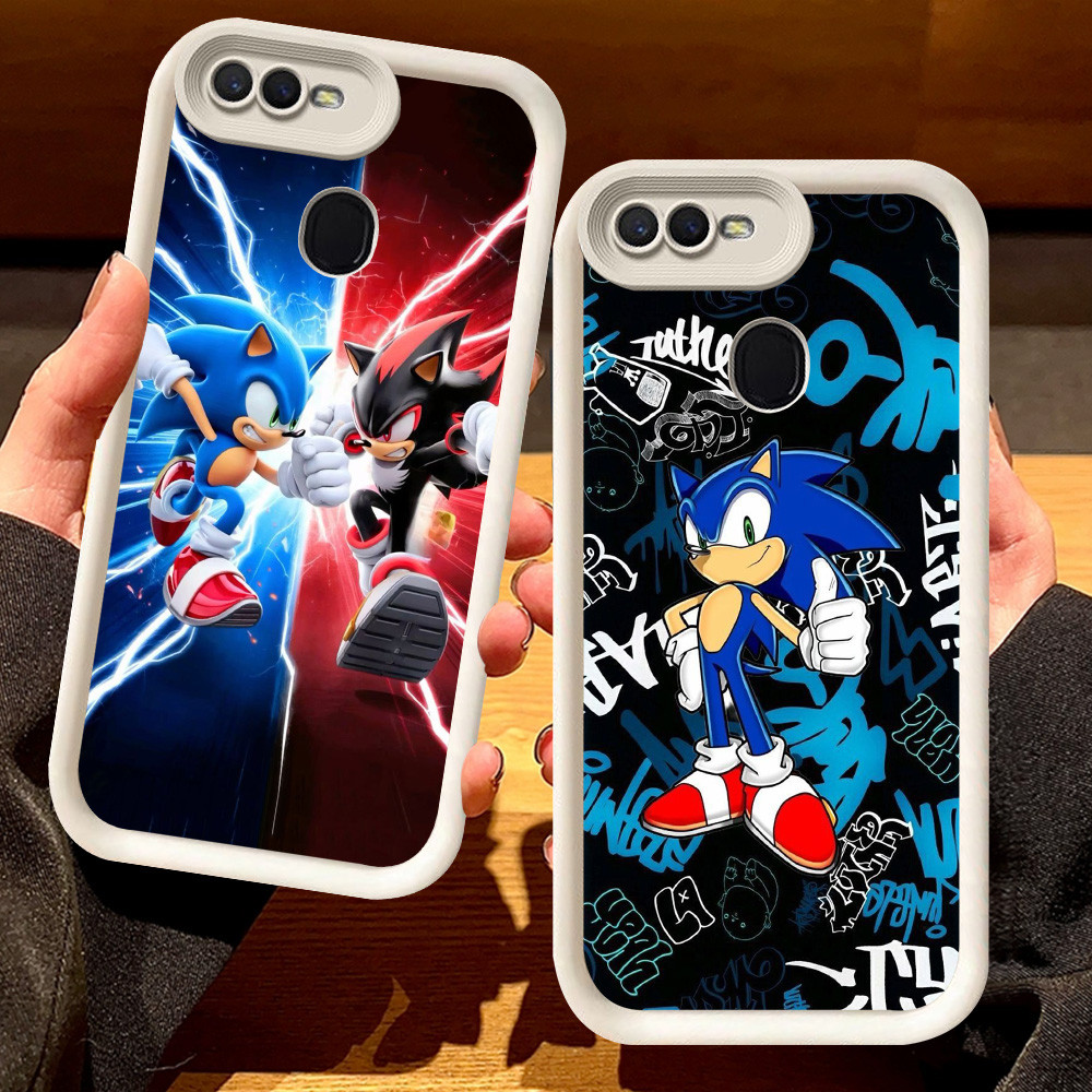 G-4 Sonic Casing untuk OPPO A11K F9 Pro A7 F7 A12 A5S F5 A12s Hitam dan putih