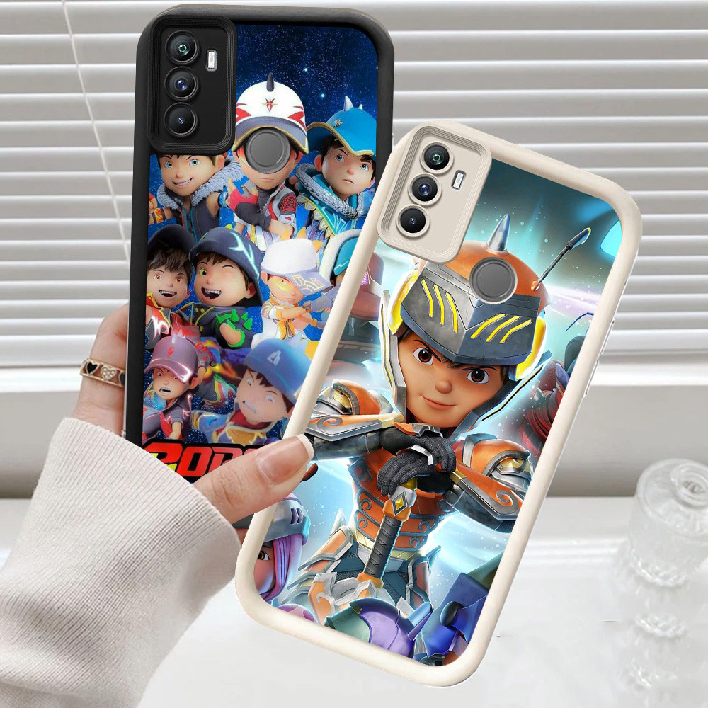 C-3 Anime Boboiboy Hitam Putih Casing untuk OPPO A53 A53S A33 2020