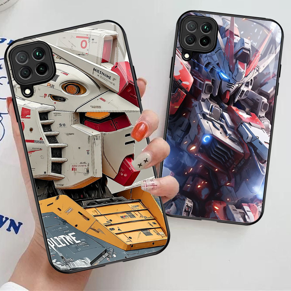 YM-25 Gundam Casing ponsel kaca tempered Samsung A12 A22 M12 M32 5G