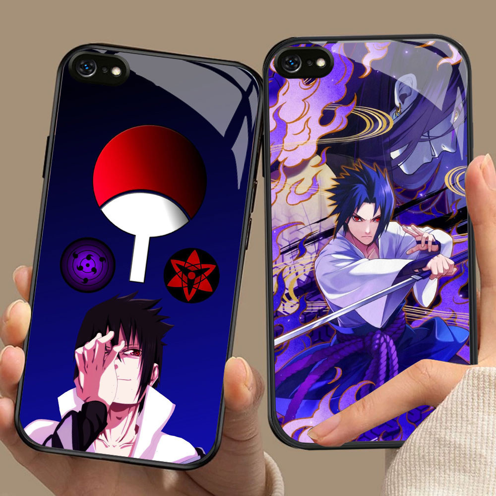 YR-52 Sasuke Uchiha HD Glass Casing HP iPhone 6 6S 7 8 Plus SE X XS XR Max