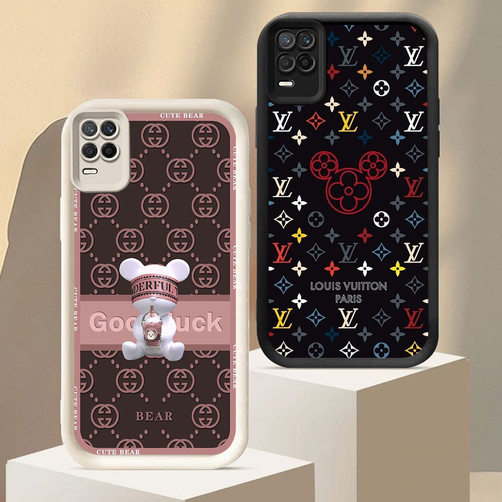 KD-65 LV Fashion Shockproof Casing untuk OPPO A54 Realme 8 8S Q3 V13 Note 70 70T Narzo 30 Pro