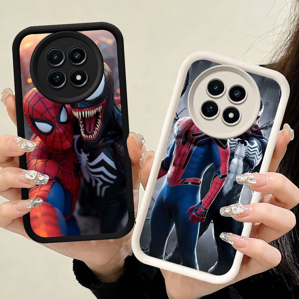 YR-58 Spider-Man 2 Silicone Casing untuk Realme 12X 13 12 C65 Plus Pro Lite 5G