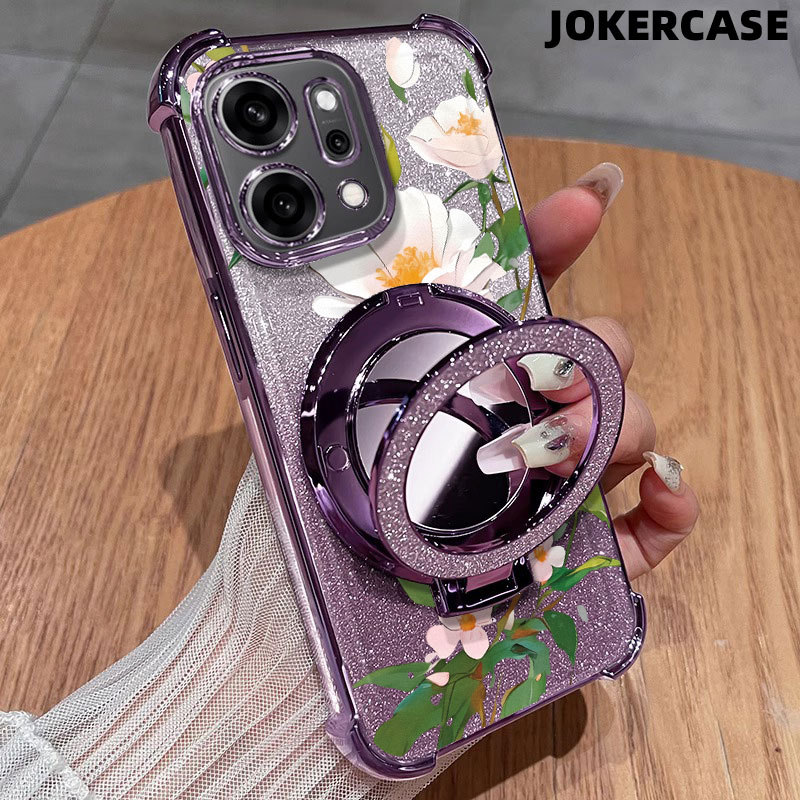 Case Oppo A31 A38 A3x A5x Braket Cermin Untuk Case Oppo A5 A18 A3s A7 A9 2020 Glitter Card Case Oppo