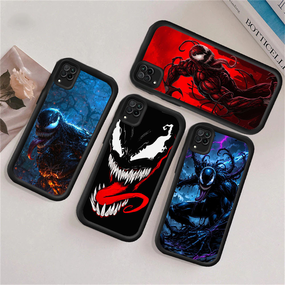 WA38 Marvel Venom Casing untuk Hp Plating Samsung A05S A12 A04E A13 A10S A11 A04s A05 5G TPU materia