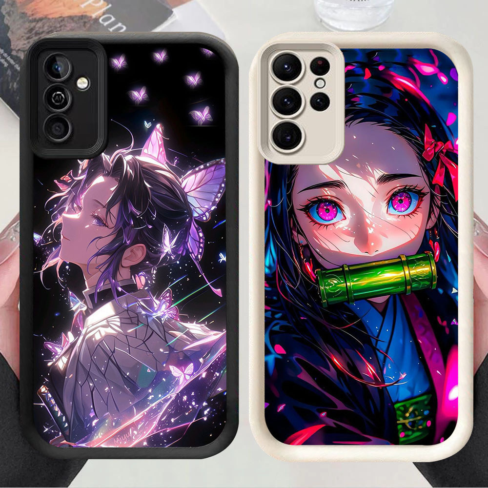 US-64 X Shinobu Kocho Silikon lembut Casing untuk Samsung S24 S21 M15 A55 A54 FE S25 Ultra 5G 4G