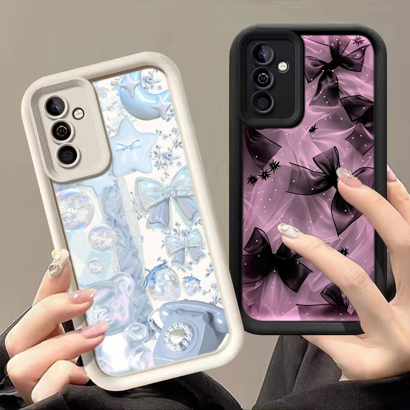 HA135 Bowknot Cute Design Untuk Samsung Casing hp Softcase Silikon Kasing untuk Samsung A12 A10s A20
