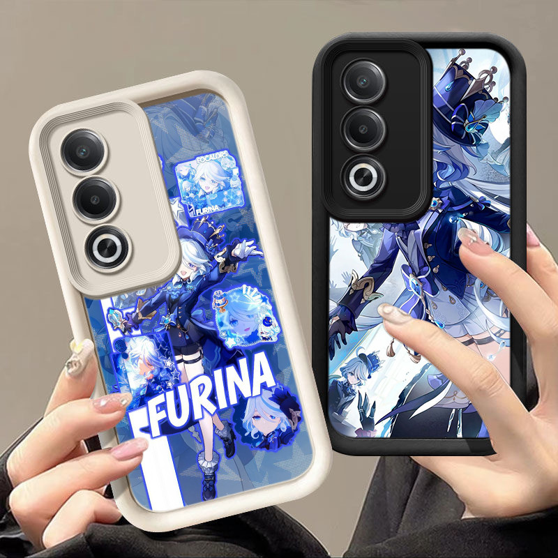 Casing Hp OPPO F5 F7 F11 F9 Pro A93 2020 A76 A96 4G PP1 Genshin Impact Furina Silikon TPU Pelindung 