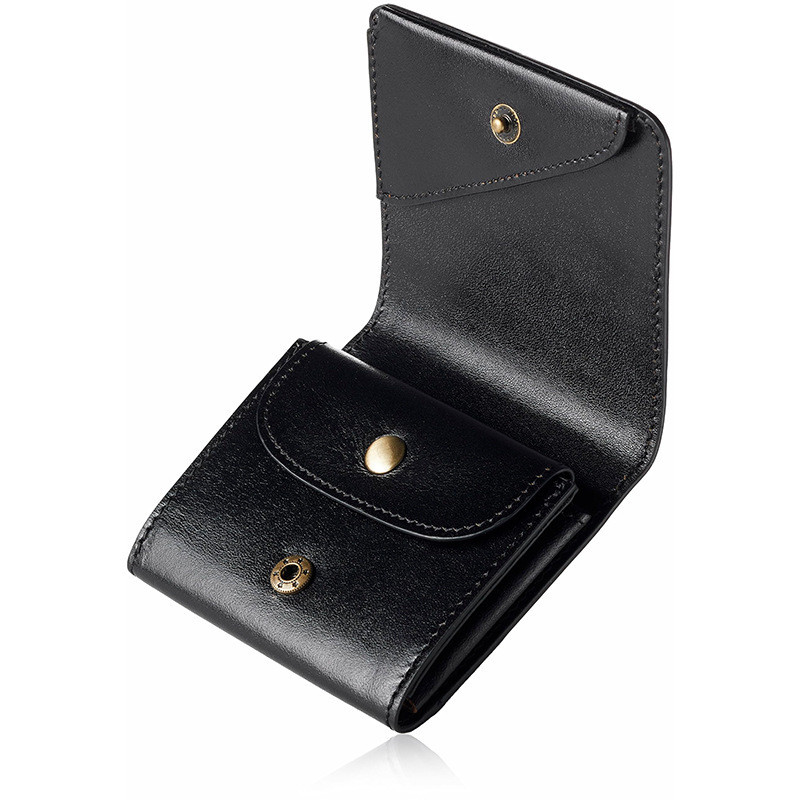 Dompet Kulit Pria Amazon bergaya Jepang, kulit asli lipat dua pria, dengan kantong koin  tempat uang