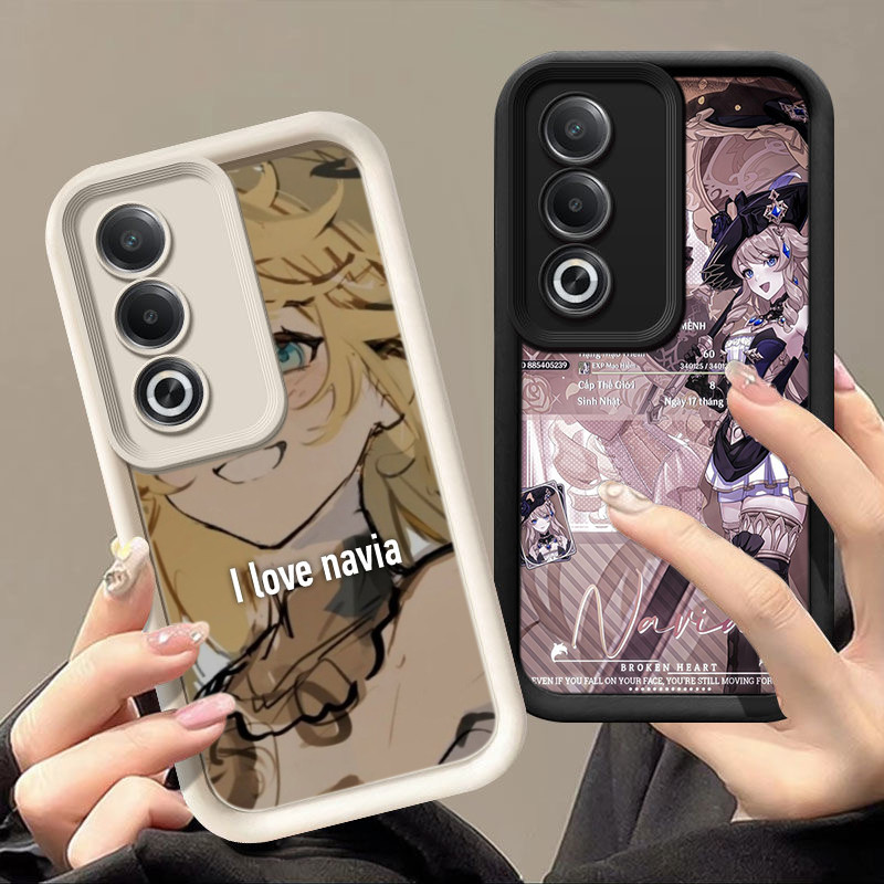 Casing Hp OPPO Reno5 F Reno6 Reno4 F Reno5 K PP9 Genshin Impact Navia Silikon TPU Pelindung Kamera S
