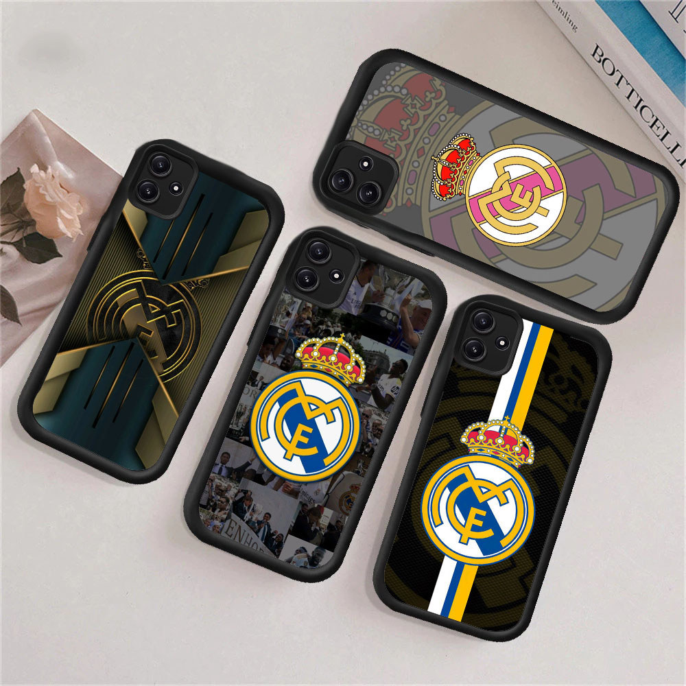 WC32 Real Madrid Casing untuk Hp Plating Xiaomi Redmi Note A3 9A 9C 10 12C 10s 9T 9 Pro 5G TPU mater