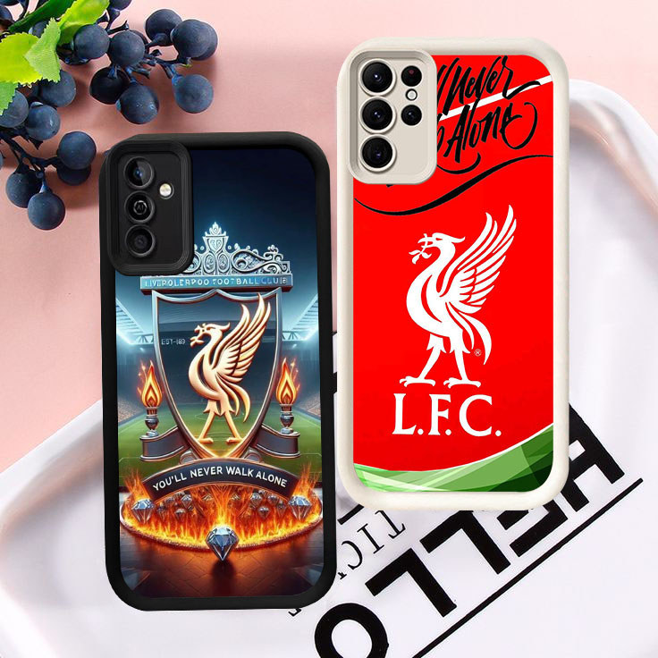 YE-30 Liverpool Silicone Casing untuk Samsung S21 A26 A54 M15 FE A17 S24 S25 A55 Ultra 5G