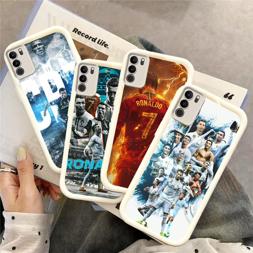 RN6 CR7 Ronaldo Hitam Putih silikon lembut Casing untuk Samsung A50s A20 A20S S20 A50 A31 A56 A21S A