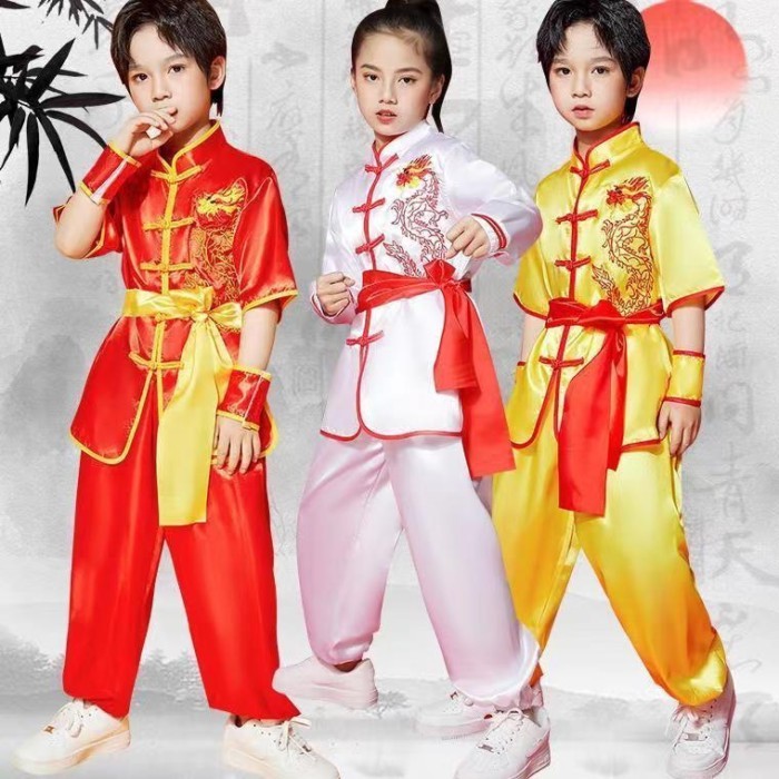 Children's Martial Arts Performance Clothing Primary School Long-sleeved Chinese Style Tai Chi Perf