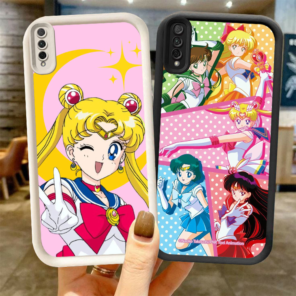 YW-61 Sailor Moon Casing ponsel tipis Samsung Core A03 A02 A50 A50s M02 A30s A7 2018
