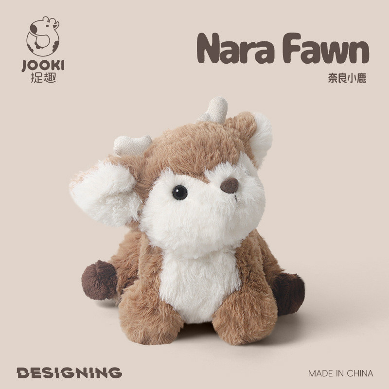 Boneka karakter Hewan Nara Lucu Mainan Plush Rusa Menggemaskan Bantal Tidur Gadis Kecil Hadiah Ulang