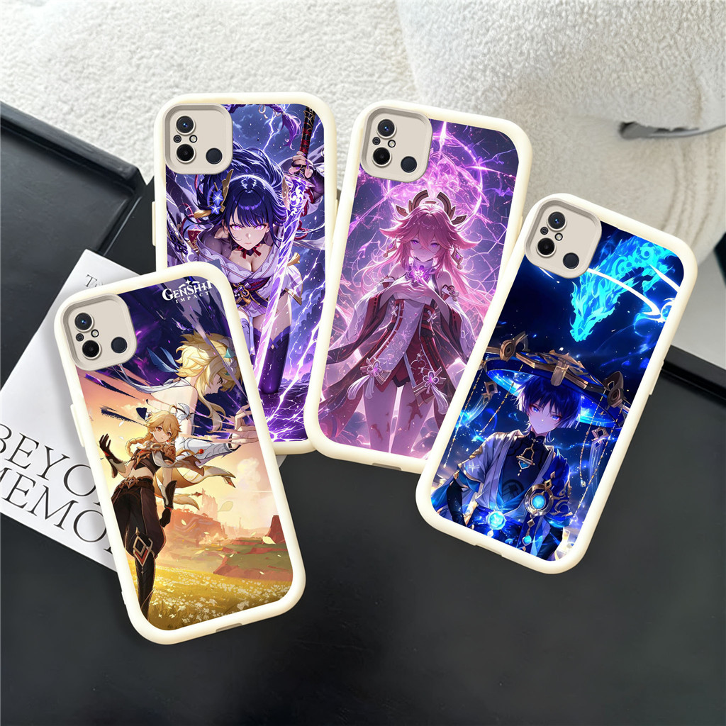 WA4 Genshin Impact Casing untuk Hp Plating Xiaomi Redmi POCO X3 X6 14T 14C C65 12C A3 11A 14 X5 Pro 