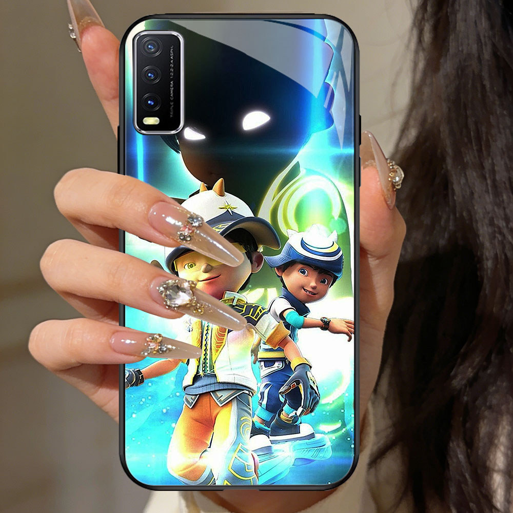 TT-15 Lucu Boboiboy Casing hp kaca VIVO Y20s Y50 Y03 Y30 V50 Y29 Y20 S1 Y20i V15 Pro Lite