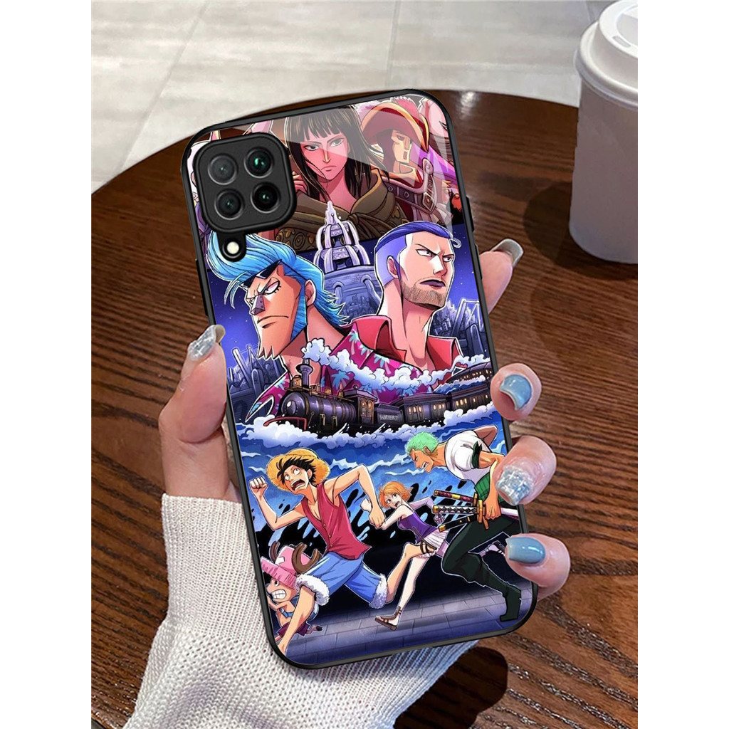 YR-36 Luffy Casing ponsel kaca tempered Samsung A12 A22 M12 M32 5G