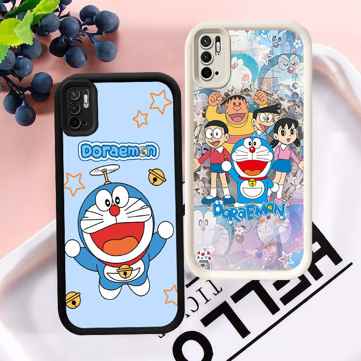EE-11 Doraemon Casing ponsel ringan Redmi Note 10s 10T 10 Lite Pro 5G