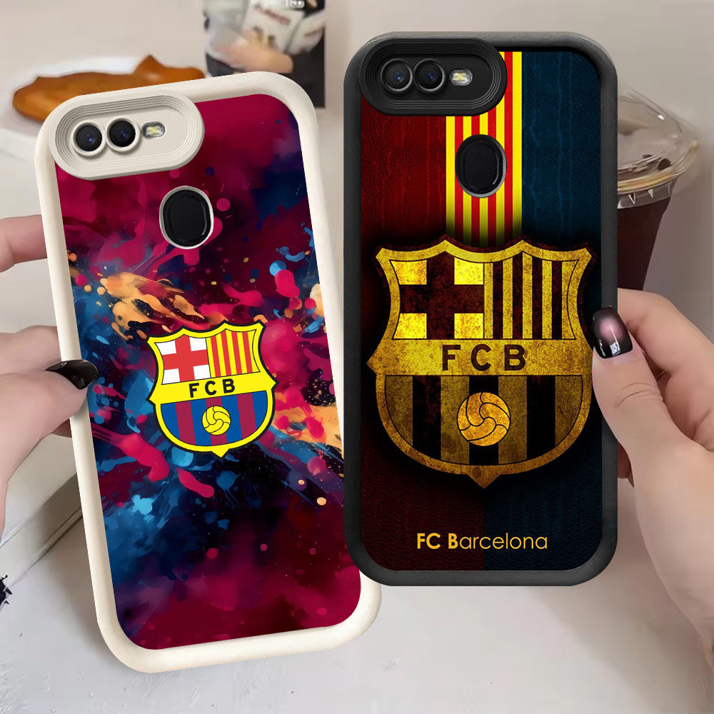 G-26 Barcelona Casing untuk OPPO A11K F9 Pro A7 F7 A12 A5S F5 A12s Hitam dan putih