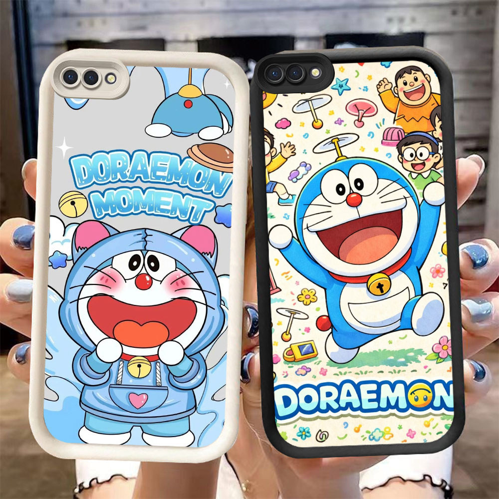 MK-45 Doraemon Silikon hitam putih Casing untuk OPPO A12E A1K A12s A3S A12
