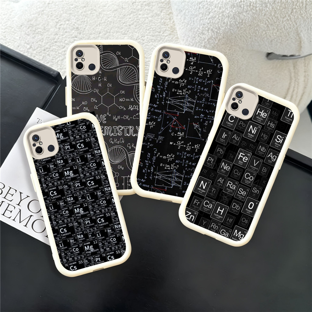 HV32 Mathematics and Chemistry Hp Plating Casing untuk Xiaomi Redmi Note 9T 9 10 A3 9C 12C 10C 9A 12