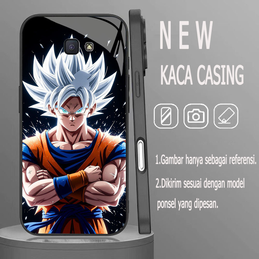 MK-46 Dragon Ball KACA Glass Casing untuk Samsung Note S24 S25 FE 9 J6 J4 J7 Core Prime Pro Plus Ult