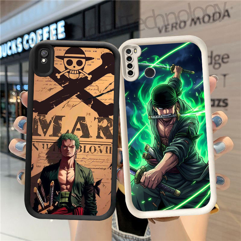 MP-87 Zoro One Piece Shocking Silikon Casing untuk Redmi Note 9T 9A 7 6A Pro