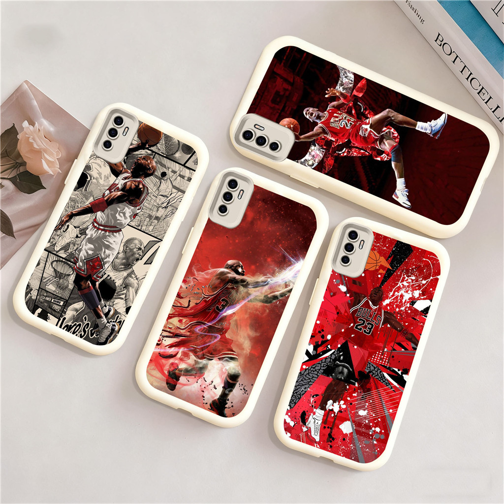TB18 Michael Jordan Hp Plating Casing untuk VIVO Y28 Y01 Y22s Y56 Y22 Y17S Y02S Y15S Y33E V27E V27 V
