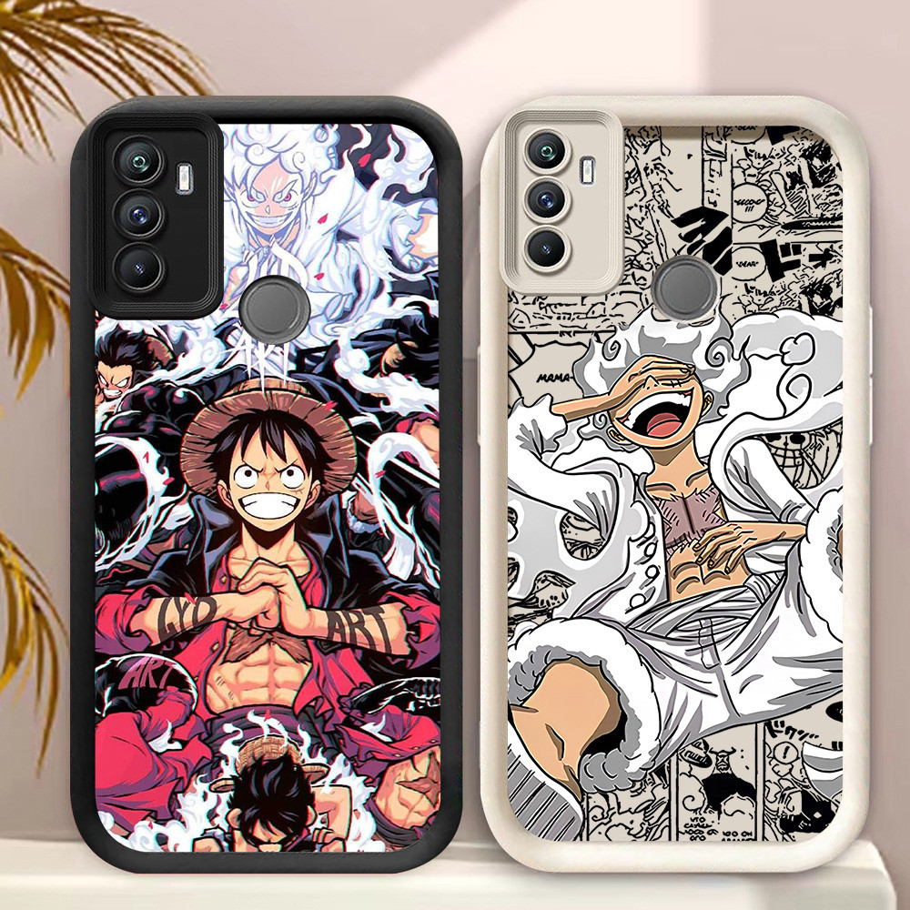 C-4 Luffy One Piece Hitam Putih Casing untuk OPPO A53 A53S A33 2020