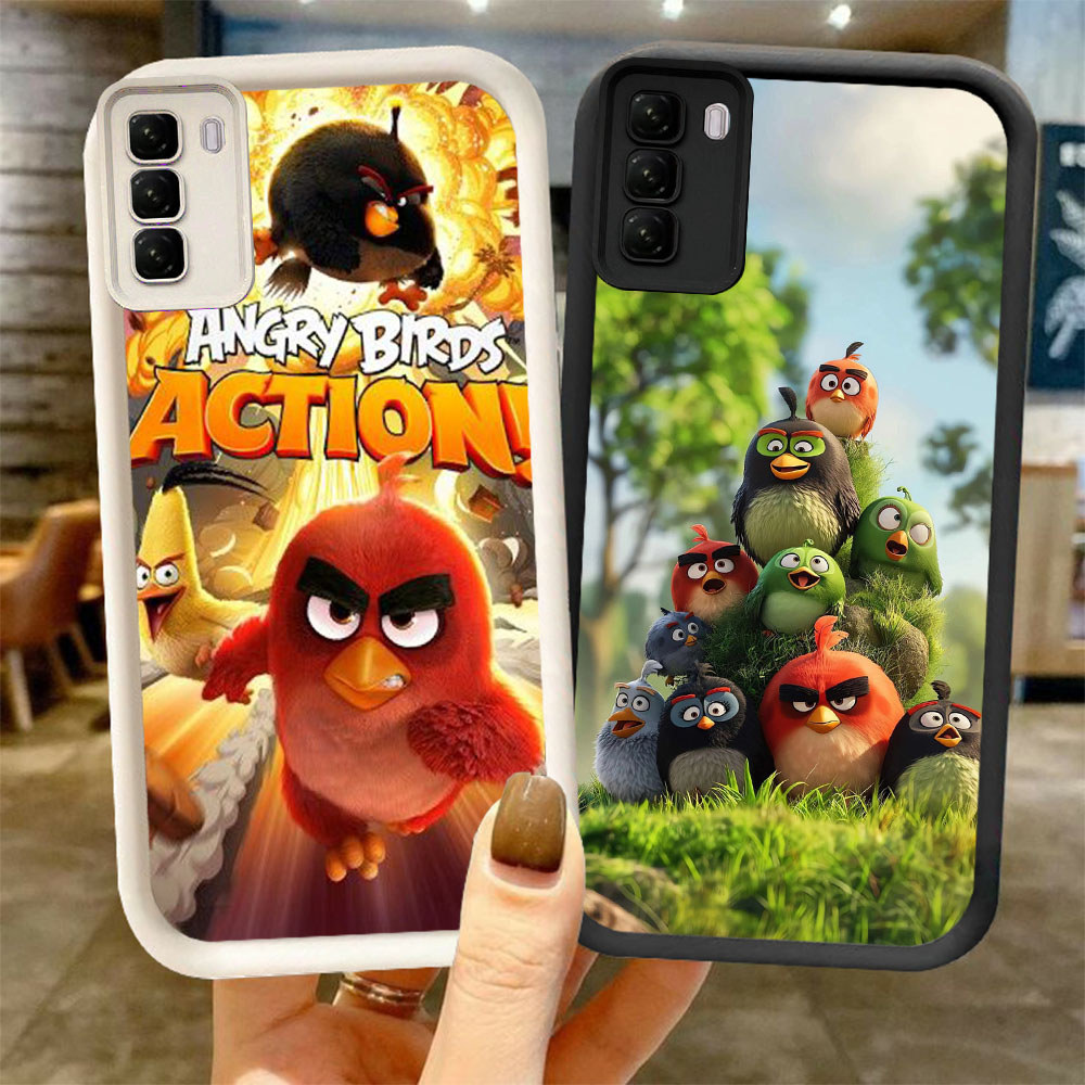 YW-2 Angry Birds Casing ponsel tipis Tecno POP Pova Spark 9 5 Tec 20Pro Pro5G 8 Camon GO 40 6 Pro Pl