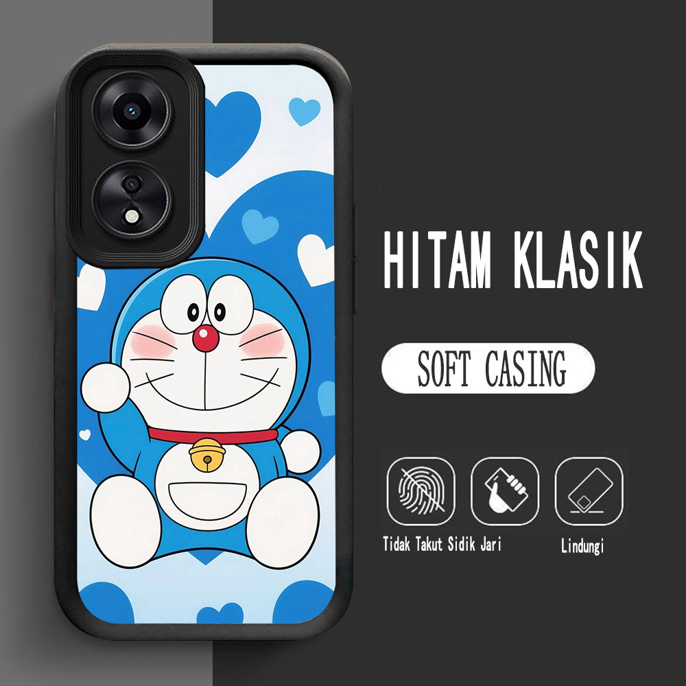 Casing untuk OPPO A78 A98 A17 5G Lembut L-22 Doraemon