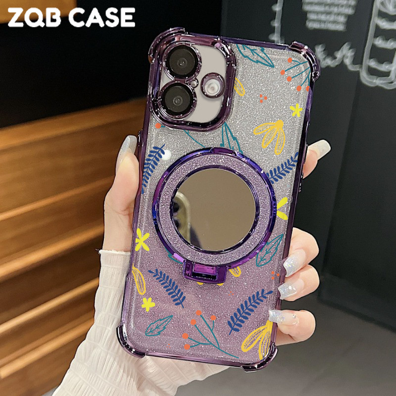 Glitter Card Case Oppo F9 Reno 13F F7 A36 Dengan Stand Casing Oppo F11 A37 F7Pro Reno 4F Cermin Oppo