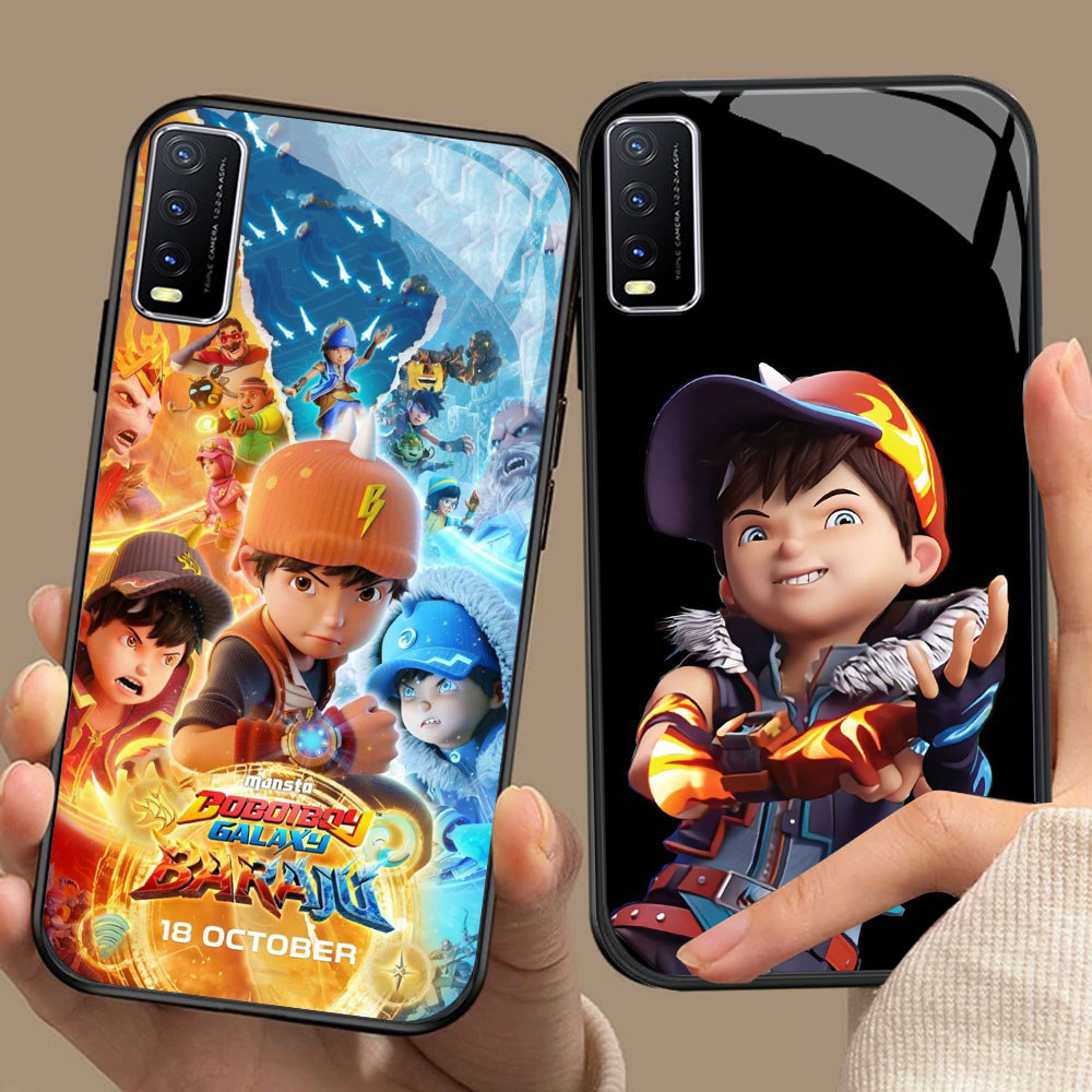 YR-92 BoBoiBoy HD Glass Casing HP VIVO Y12S Y20 Y20s Y20i V15 Y50 S1 Y30 V50 Y03 Y29 Lite Pro