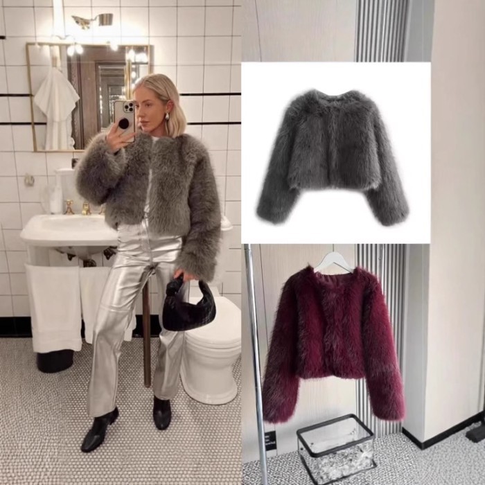 New Fur Coat Short Women's Large Size Coat Toka Top Imitation Fur Fox Fur