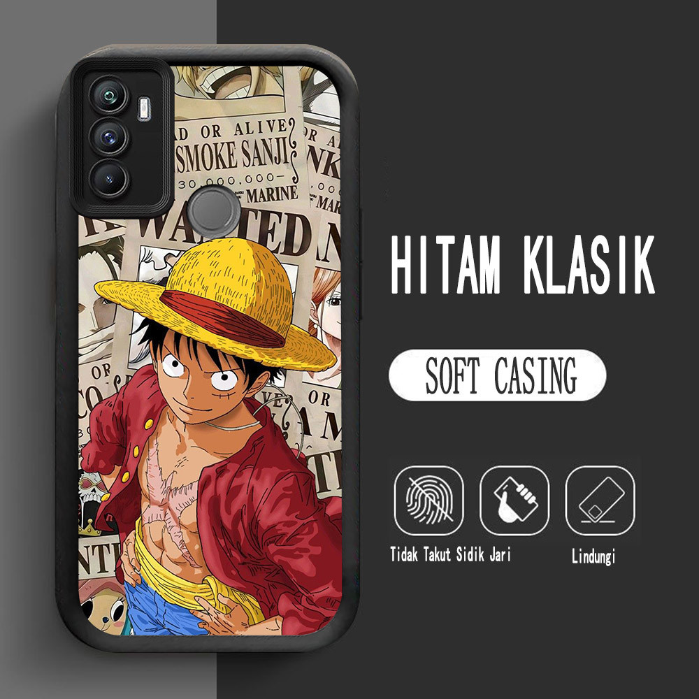 Casing untuk OPPO A53S A33 A53 2020 Lembut L-19 One Piece Luffy