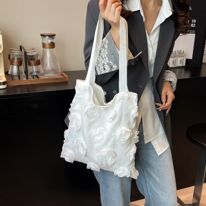 Tas Selempang Tangan Wanita Korea | dengan Hiasan Bunga 3D yang Cantik Tas Ketek Tas Aesthetic Tas K