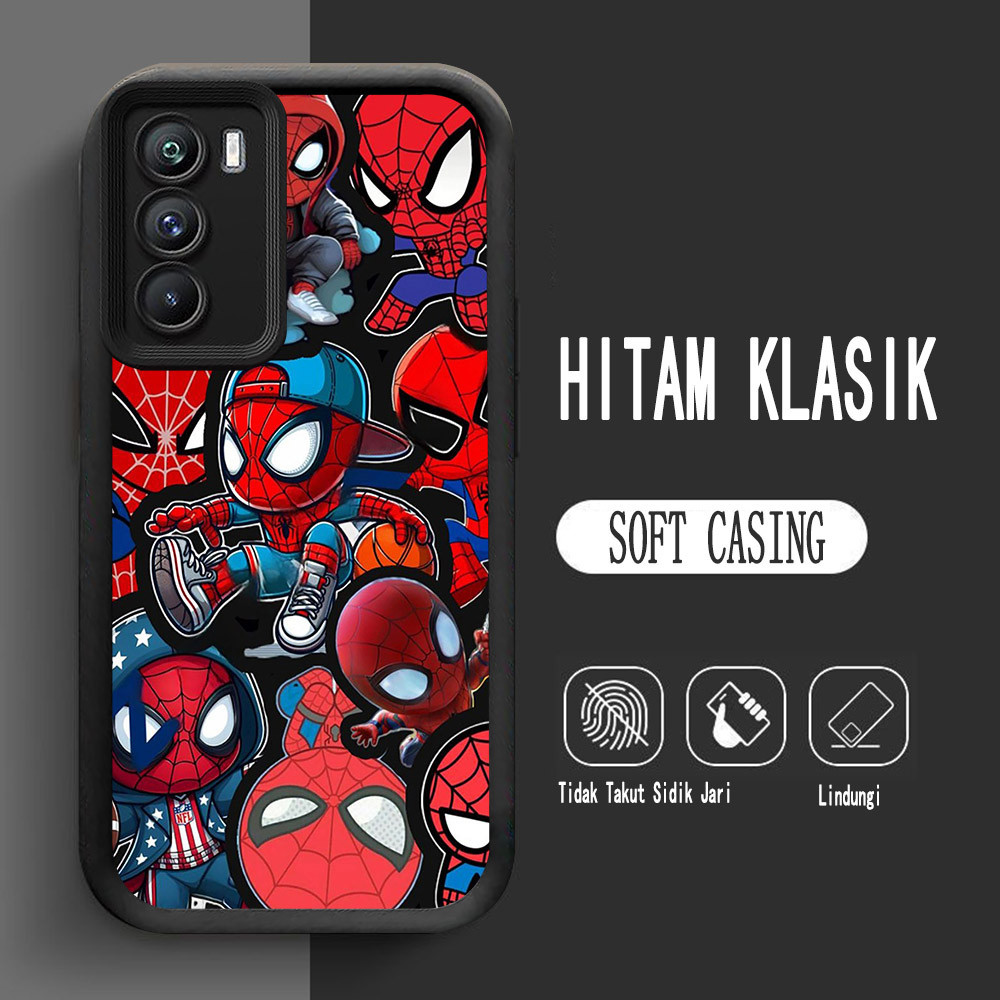 Y-6 Spider-Man Silikon Casing untuk Realme C2s 7i 14X C73 C71 C75 C2 C17 Case