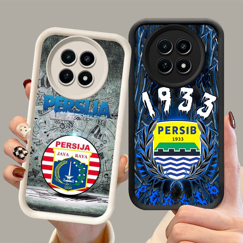 TF-22 Persib Murah Casing HP TPU Anti Gores Realme 12 12X 13 C65 P1 Narzo N65 70 Pro Plus