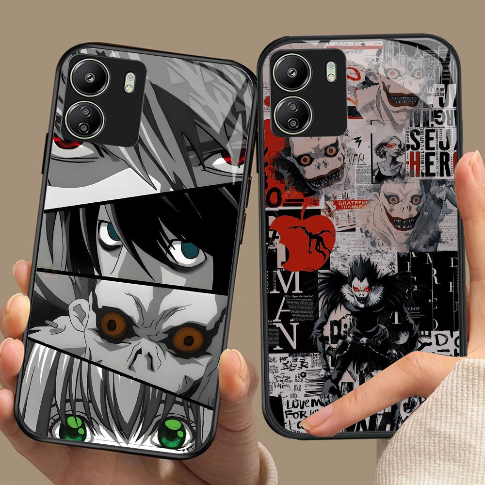 YR-28 Death Note HD Glass Casing HP Xiaomi Redmi 13C A1 A2 Note 13 Pro Plus Poco C65 X6