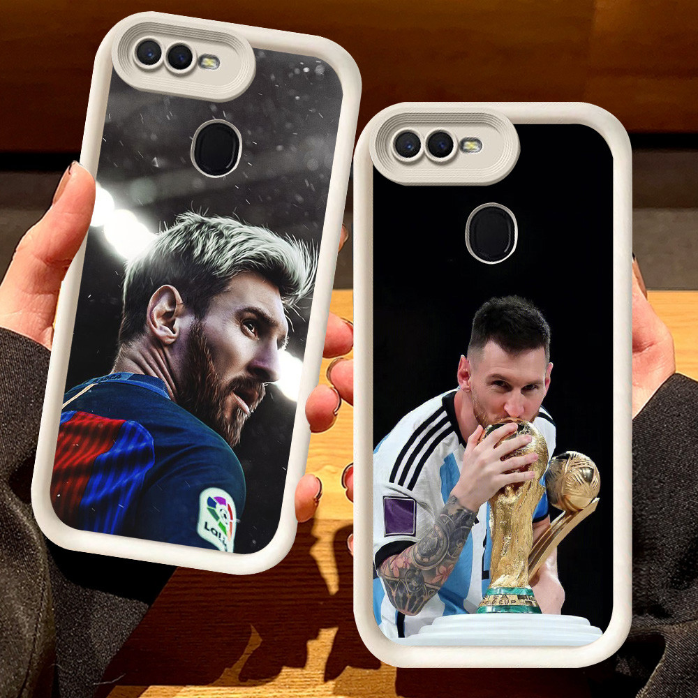 G-78 Messi Casing untuk OPPO A11K F9 Pro A7 F7 A12 A5S F5 A12s Hitam dan putih
