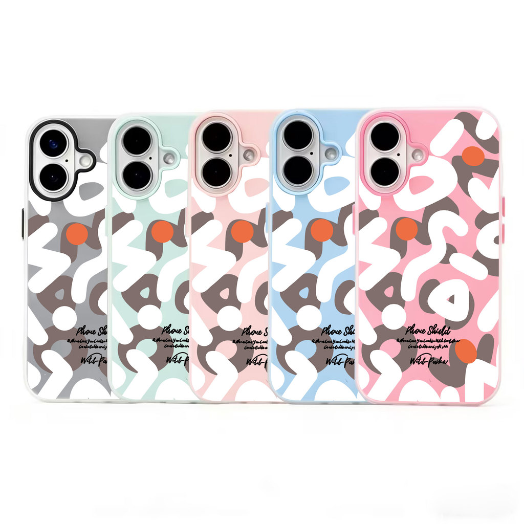 Abstract Brown & Orange Doodle Jelly Case For ITEL A60 A60S A70 A90 P40 RS4 S25/S23 S25 P55 55 P65 P